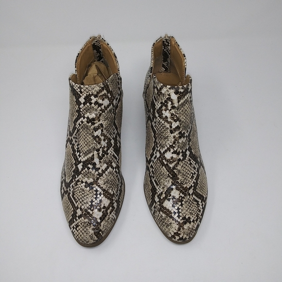 Brown and Tan Faux Snake Booties Sz 10 - Picture 3 of 8